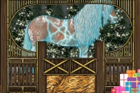 Horse Color:Thunderstruck White Spotted Silver Buckskin Ice Tobiano 