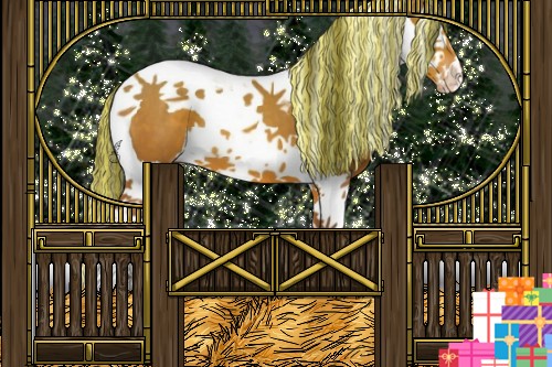 Horse Color:Painted Sable Champagne Splash Tobiano 