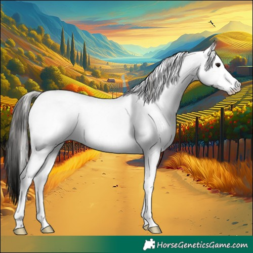 Horse Color:White Spotted Silver Brown 