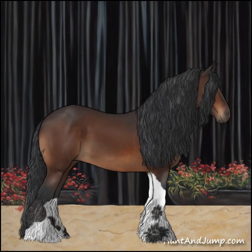 Horse Color:Bay Tobiano