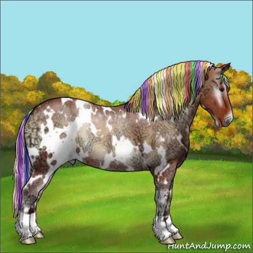 Horse Color:Painted White Spotted Silver Bay Ice Onyx Rabicano 