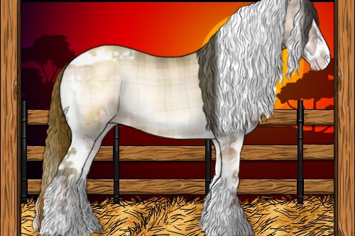 Horse Color:Plaid Classic Champagne Onyx Splash Tobiano