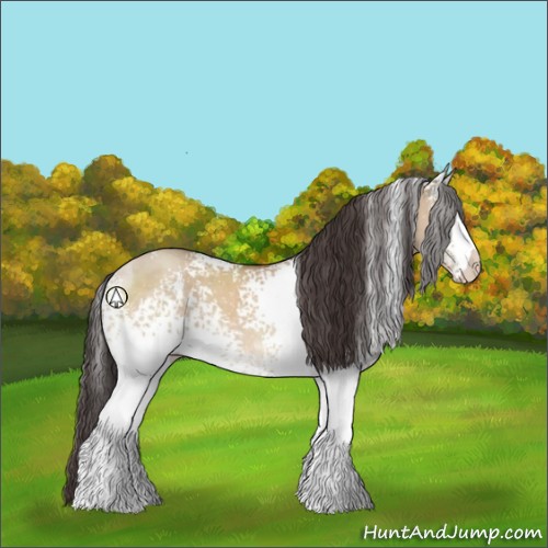 Horse Color:White Spotted Sable Champagne Dun