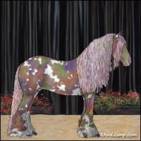 Horse Color:Painted Nacre White Spotted Silver Black Varnish Rabicano 