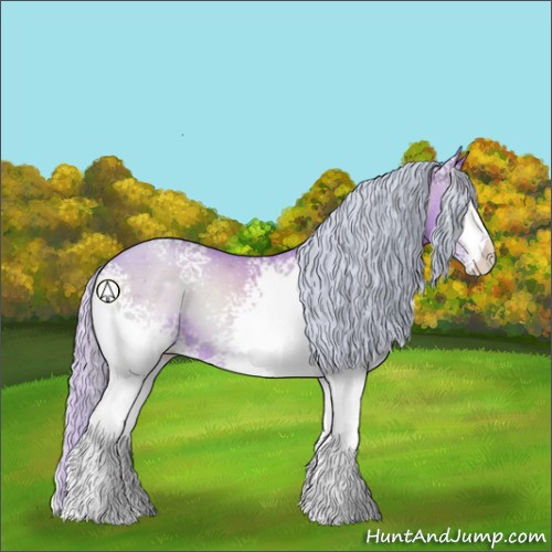 Horse Color:Watercolor White Spotted Silver Sable Champagne Onyx