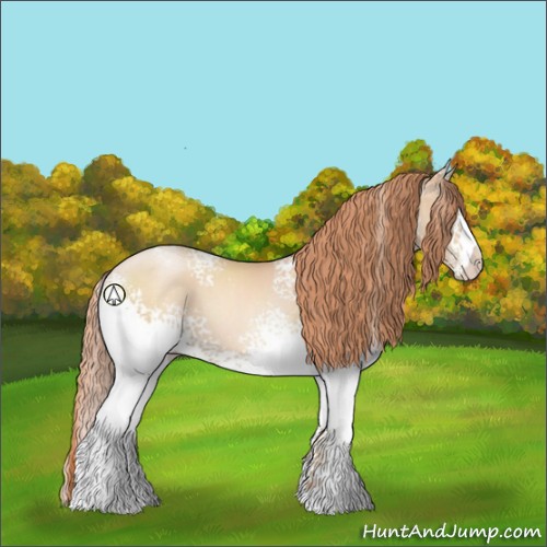 Horse Color:White Spotted Sable Champagne Pearl