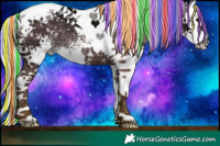 Horse Color:Painted White Spotted Silver Black Ice Splash Tobiano 