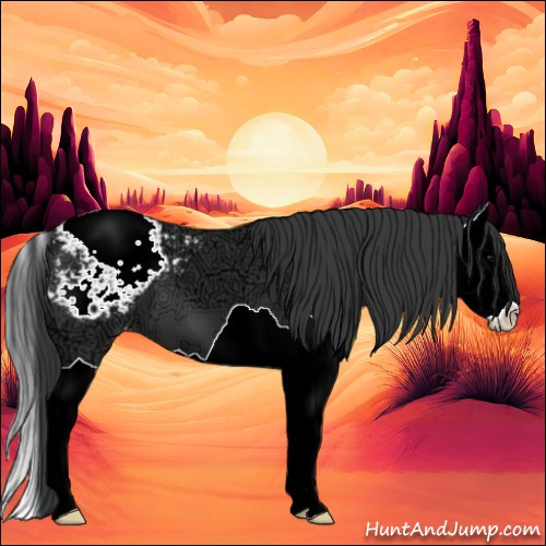 Horse Color:Black Ice Splash Appaloosa 