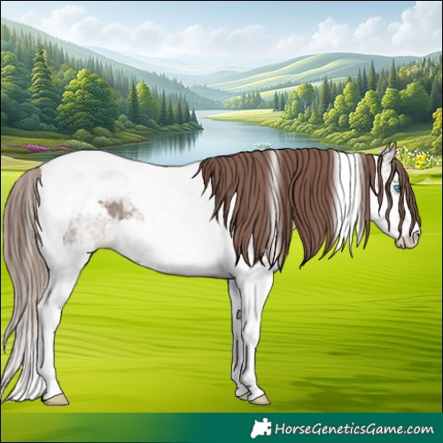 Horse Color:Liver Chestnut Ice Splash Tobiano Appaloosa 