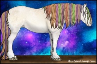 Horse Color:Painted Smoky Blue Onyx Ice Pearl 