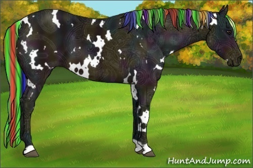 Horse Color:Painted White Spotted Midnight Brown Ice 