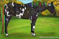 Horse Color:Painted White Spotted Midnight Brown Ice 