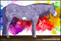 Horse Color:Watercolor Smoky Black Ice Frame 