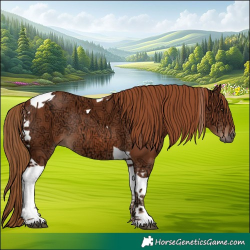Horse Color:Chestnut Ice Tobiano Rabicano