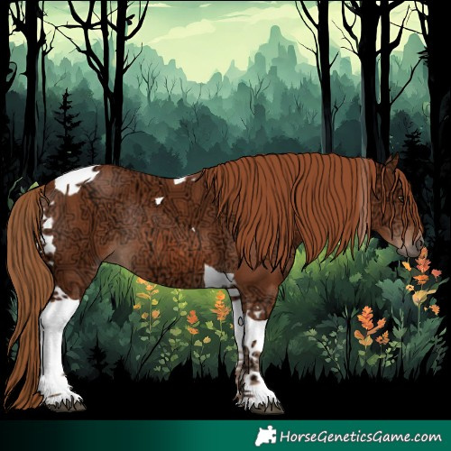 Horse Color:Chestnut Ice Tobiano Rabicano 