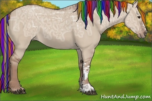 Horse Color:Painted Liver Red Dun Ice 