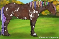 Horse Color:Painted White Spotted Silver Brown 
