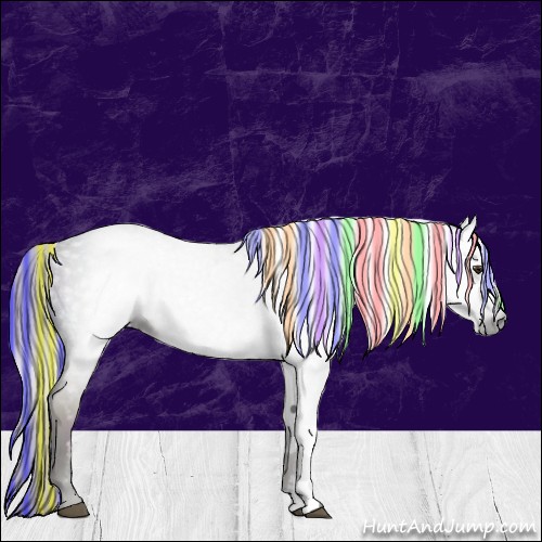 Horse Color:Gray Painted Midnight Chestnut Ice 