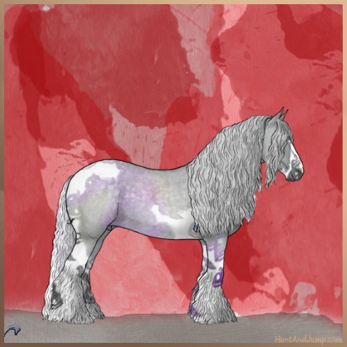 Horse Color:Silver Grullo Chinchilla Roan Splash Tobiano 