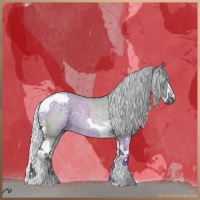 Horse Color:Silver Grullo Chinchilla Roan Splash Tobiano 