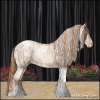 Horse Color:Liver Red Dun Pearl Tobiano  and Gold Champagne Pearl Dun Tobiano 