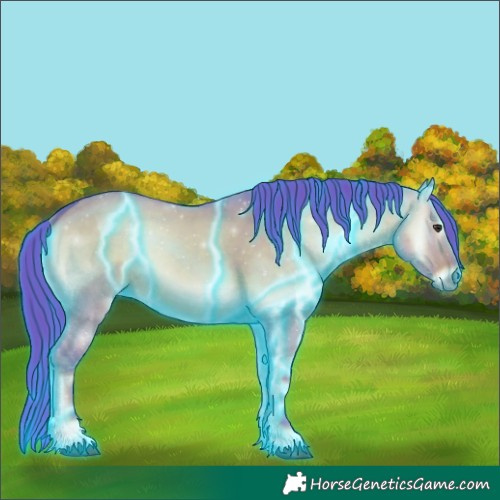 Horse Color:Thunderstruck Watercolor Liver Red Dun Onyx