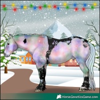 Horse Color:Void Nacre Watercolor Silver Buckskin Onyx Sabino Tobiano