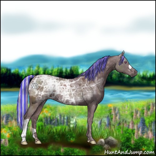 Horse Color:Painted Chocolate Silver Black Chinchilla Ice 