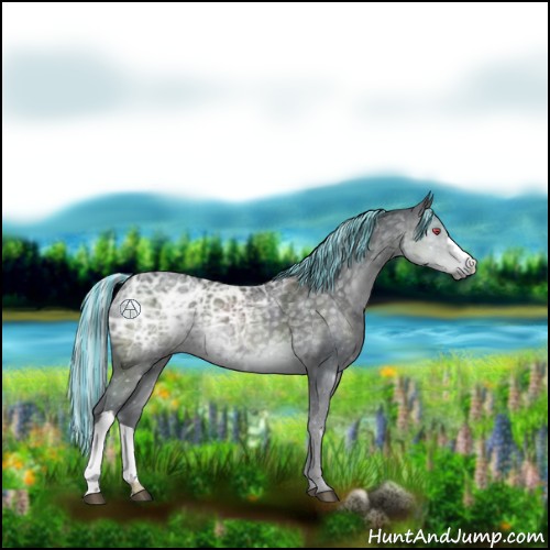 Horse Color:Painted Silver Black Chinchilla Ice 