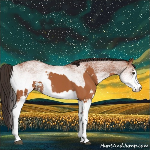 Horse Color:Bay Sabino  and White Spotted Bay 