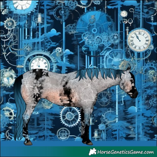 Horse Color:Void Watercolor White Spotted Brown Ice Sabino Splash Varnish 