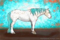 Horse Color:Painted White Spotted Silver Brown Pearl Dun Sabino Appaloosa 