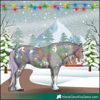 Horse Color:Nacre Watercolor White Spotted Silver Black Splash 