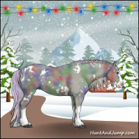 Horse Color:Nacre Watercolor White Spotted Silver Black Splash 