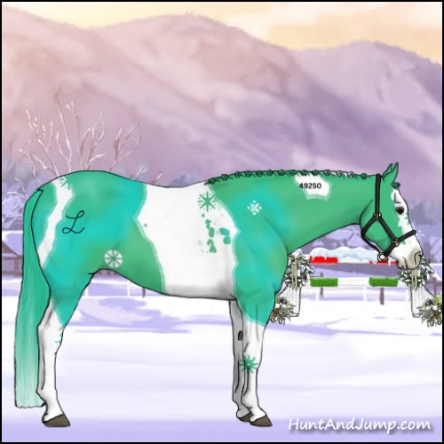 Horse Color:Watercolor Black Splash Tobiano 