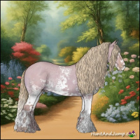 Horse Color:Watercolor White Spotted Palomino Dun Splash Rabicano
