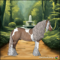 Horse Color:Silver Brown Dun Tobiano Rabicano