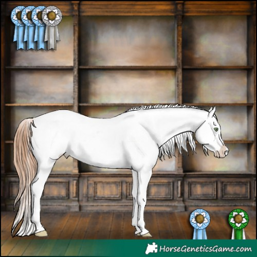 Horse Color:White Spotted Bay Pearl Dun Sabino Varnish