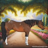 Horse Color:Bay Tobiano 