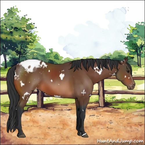 Horse Color:White Spotted Bay Appaloosa 