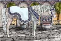 Horse Color:Platinum Watercolor White Spotted Silver Black Pearl Sabino Appaloosa 