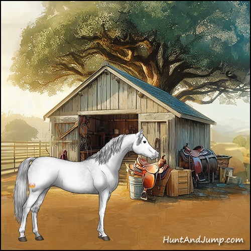 Horse Color:Gray White Spotted Bay 