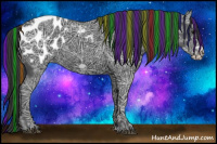 Horse Color:Painted Black Ice Frame Appaloosa 