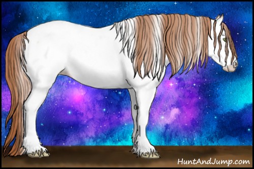 Horse Color:White Spotted Gold Champagne Near Fewspot