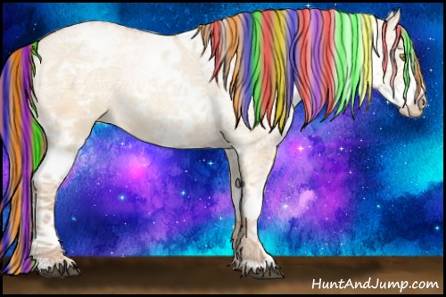 Horse Color:Painted White Spotted Bay Ice Pearl Dun 