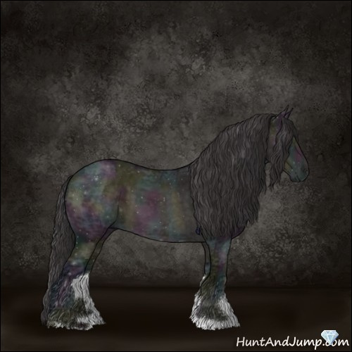 Horse Color:Platinum Midnight Buckskin Ice Roan 