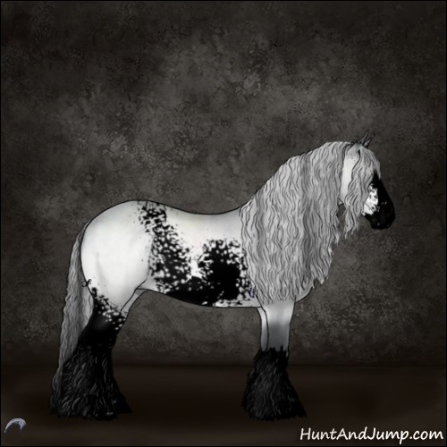 Horse Color:Void White Spotted Silver Brown Chinchilla Dun Splash 