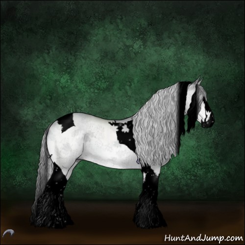 Horse Color:Void Silver Brown Chinchilla Dun Splash Tobiano