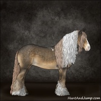 Horse Color:Chocolate Palomino Roan Splash Tobiano 