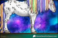 Horse Color:Painted White Spotted Silver Classic Champagne Ice Dun Near Leopard 